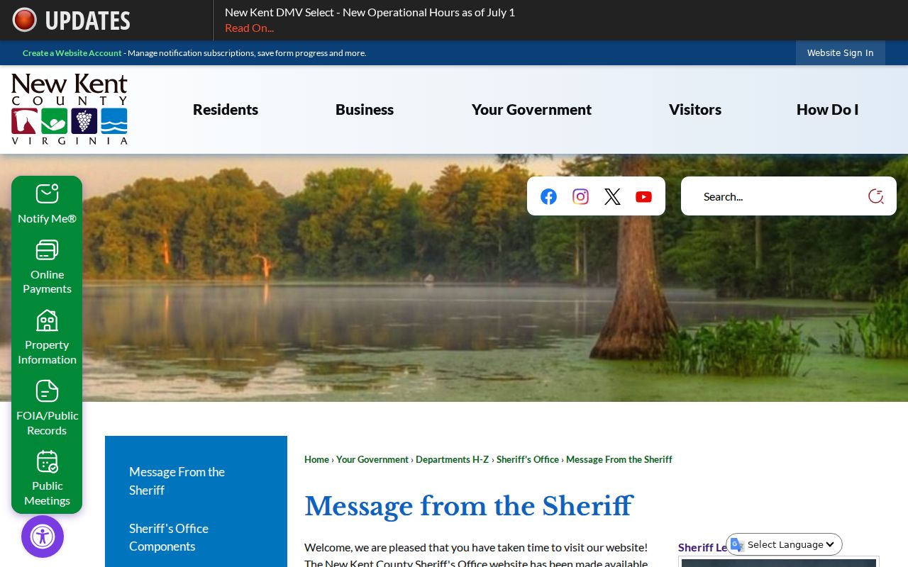 New Kent County Sheriff's Office arrest records information